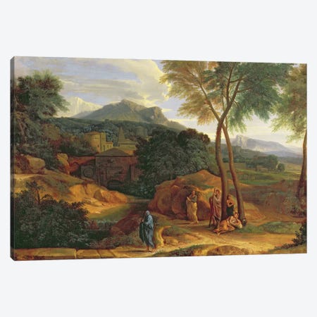 Landscape with Conopion Carrying the Ashes of Phocion  Canvas Print #BMN1546} by Jean-Francois Millet Canvas Artwork