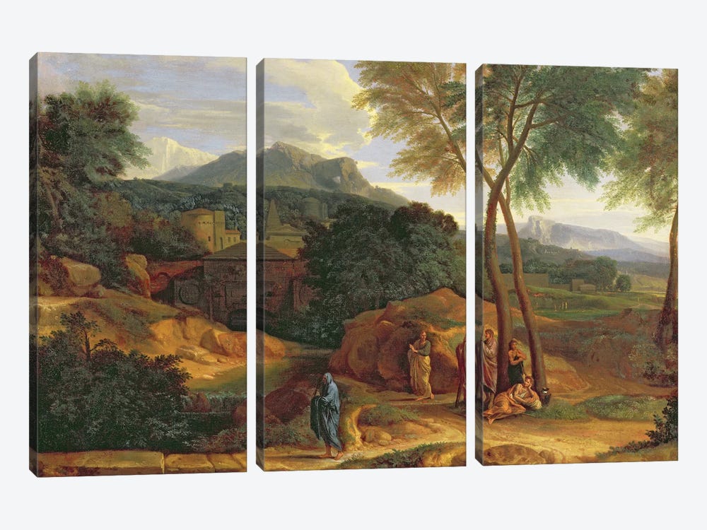Landscape with Conopion Carrying the Ashes of Phocion  3-piece Art Print