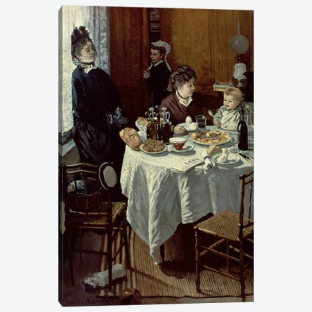 The Breakfast, 1868  Canvas Print #BMN1548} by Claude Monet Canvas Art Print