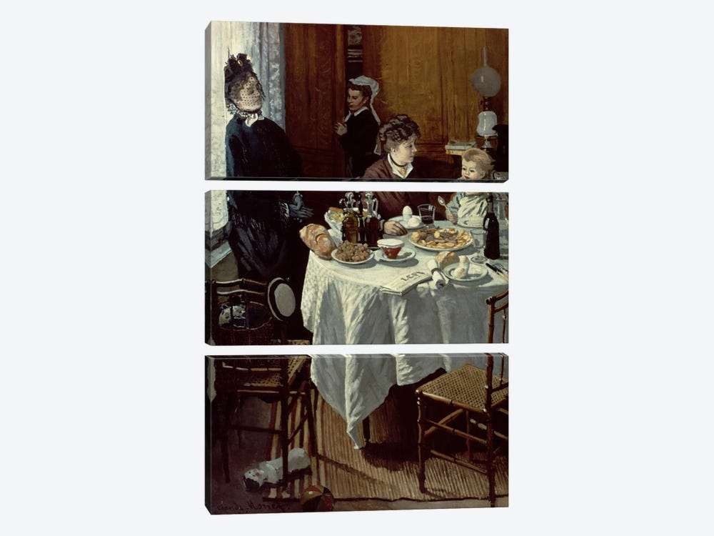 The Breakfast, 1868  3-piece Canvas Print