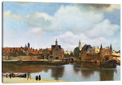 View of Delft, c.1660-61  Canvas Art Print - Johannes Vermeer
