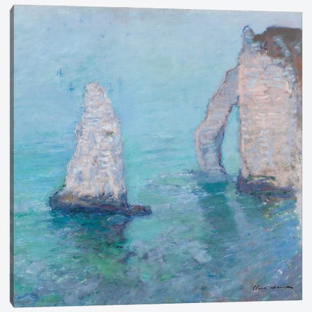 The Rock Needle and the Porte d'Aval, c.1885  Canvas Print #BMN1580} by Claude Monet Art Print
