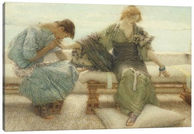 Ask me no more....for at a touch I yield, 1886  Canvas Art Print - Sir Lawrence Alma-Tadema