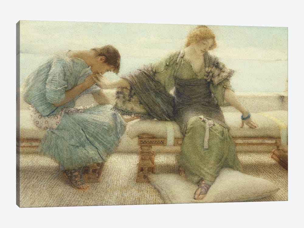 Ask me no more....for at a touch I yield, 1886  by Sir Lawrence Alma-Tadema 1-piece Canvas Art