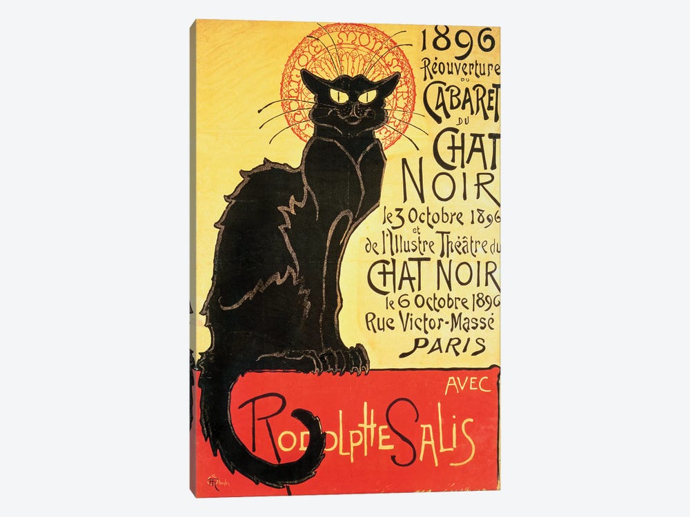Reopening of the Chat Noir Cabaret, 1896  by Theophile Alexandre Steinlen 1-piece Canvas Art Print