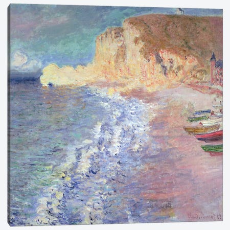 Morning at Etretat, 1883  Canvas Print #BMN1589} by Claude Monet Canvas Art Print