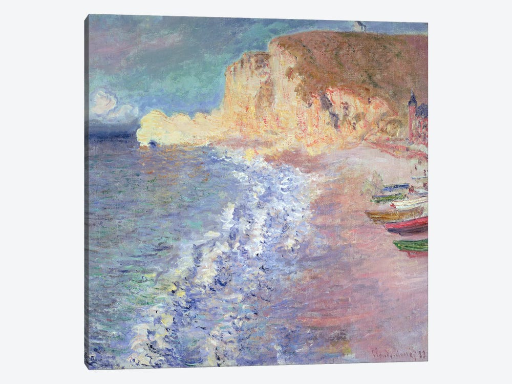 Morning at Etretat, 1883  by Claude Monet 1-piece Canvas Wall Art