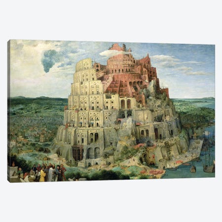 Tower of Babel, 1563   Canvas Print #BMN158} by Pieter Brueghel the Elder Canvas Artwork