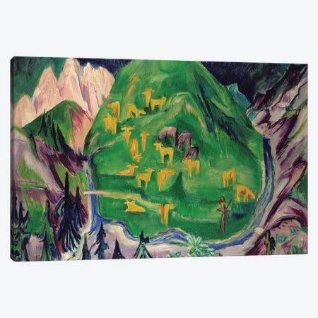 Field of Livestock, 1918  Canvas Print #BMN1598} by Ernst Ludwig Kirchner Canvas Art