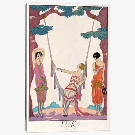 Summer, from 'Gazette du Bon Ton', 1925 Canvas Print #BMN15} by George Barbier Canvas Art