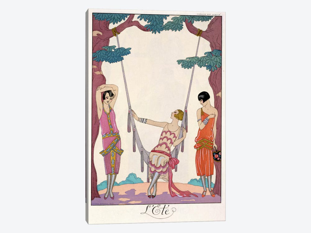 Summer, from 'Gazette du Bon Ton', 1925 1-piece Canvas Wall Art