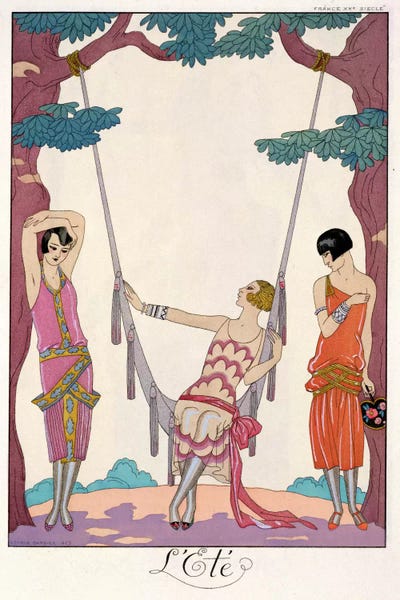 George Barbier: Summer, from 'Gazette du Bon Ton', 1925 by George Barbier
