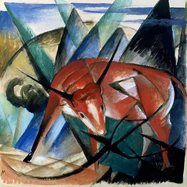 Franz Marc: Red Bull  by Franz Marc