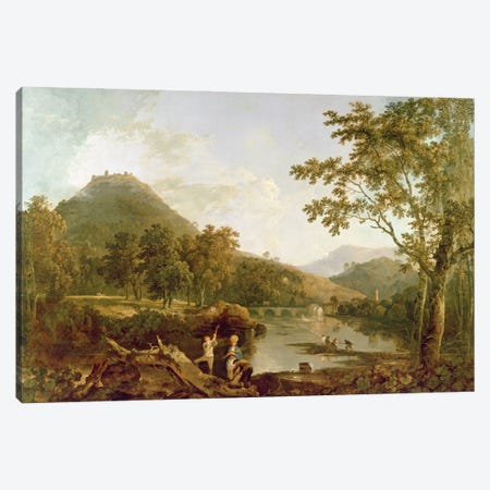 Dinas Bran from Llangollen, 1770-71  Canvas Print #BMN1606} by Richard Wilson Canvas Art Print