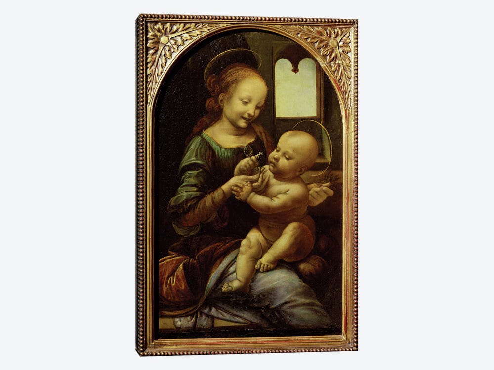 Madonna with a Flower, or Madonna Benois, c.1478  1-piece Canvas Wall Art