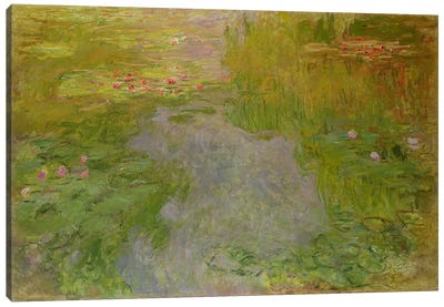 Waterlilies, c.1919  Canvas Art Print - Pond Art
