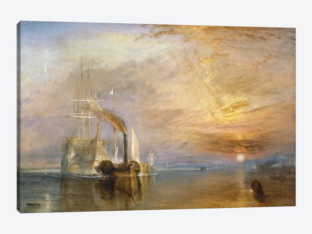 The Fighting Temeraire, 1839  by J.M.W. Turner 1-piece Canvas Art