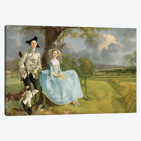 Mr and Mrs Andrews, c.1748-9  Canvas Print #BMN163} by Thomas Gainsborough Canvas Art Print
