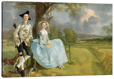Mr and Mrs Andrews, c.1748-9  Canvas Art Print