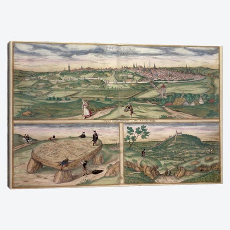 Map of Poitiers, from 'Civitates Orbis Terrarum' by Georg Braun  Canvas Print #BMN1640} by Joris Hoefnagel Canvas Wall Art