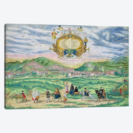 Map of Granada, from 'Civitates Orbis Terrarum' by Georg Braun  Canvas Print #BMN1645} by Joris Hoefnagel Canvas Art Print
