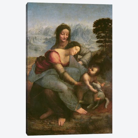 Virgin and Child with St. Anne, c.1510  Canvas Print #BMN165} by Leonardo da Vinci Canvas Wall Art