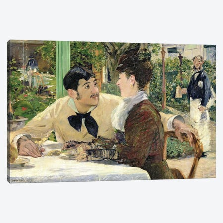 The Garden of Pere Lathuille, 1879  Canvas Print #BMN166} by Edouard Manet Canvas Art