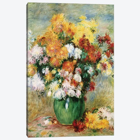 Bouquet of Chrysanthemums, c.1884  Canvas Print #BMN1675} by Pierre Auguste Renoir Canvas Artwork