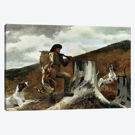 The Hunter and his Dogs, 1891  Canvas Print #BMN1676} by Winslow Homer Canvas Wall Art