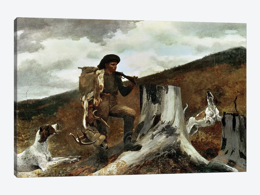 The Hunter and his Dogs, 1891  by Winslow Homer 1-piece Canvas Wall Art