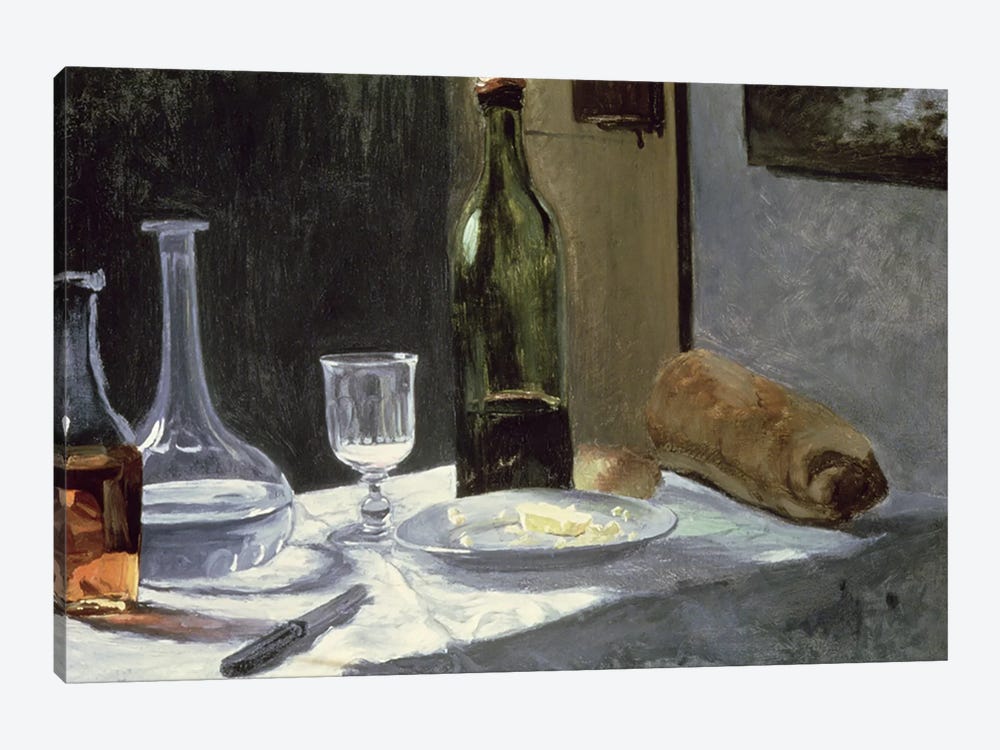 Still Life with Bottles, 1859  by Claude Monet 1-piece Canvas Print