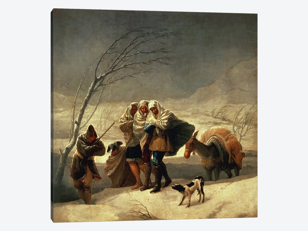 The Snowstorm, 1786-87  by Francisco Goya 1-piece Canvas Artwork