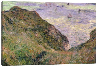 On the cliff at Pourville, 1882  Canvas Art Print - Claude Monet
