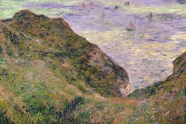Claude Monet: On the cliff at Pourville, 1882  by Claude Monet