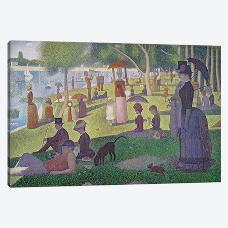 Sunday Afternoon on the Island of La Grande Jatte, 1884-86  Canvas Print #BMN170} by Georges Seurat Canvas Wall Art