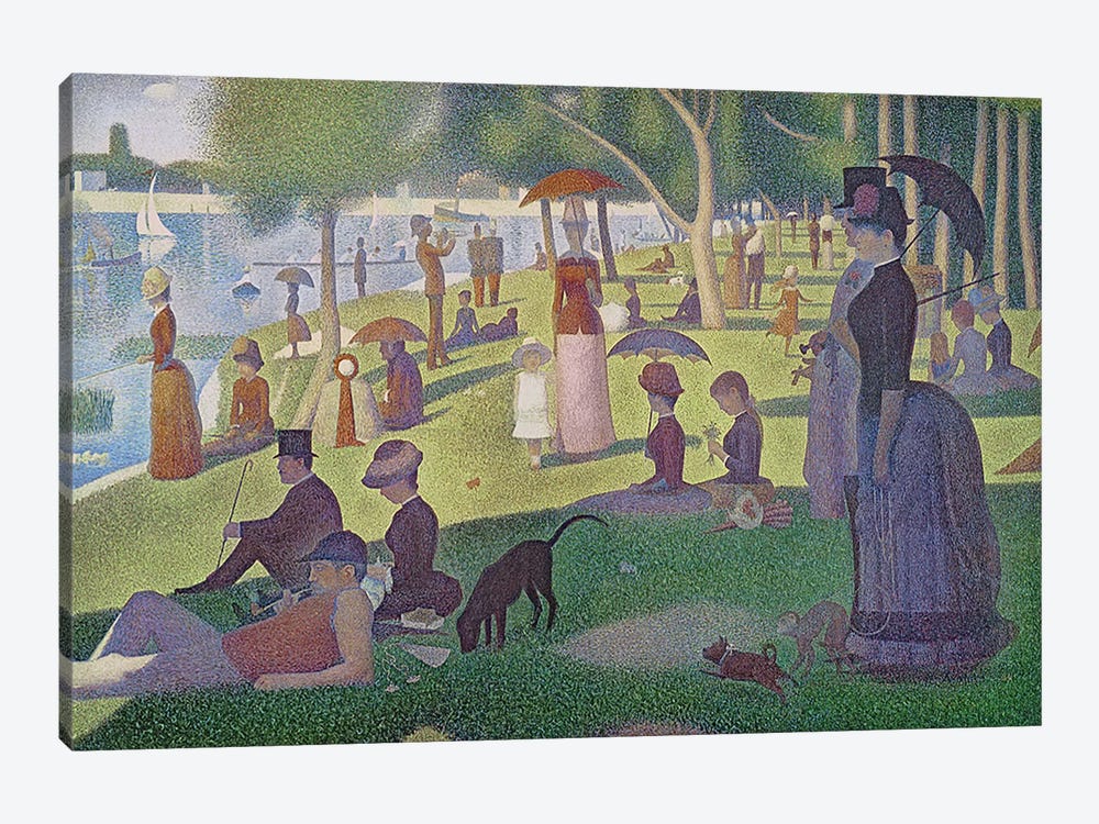 Sunday Afternoon on the Island of La Grande Jatte, 1884-86  by Georges Seurat 1-piece Canvas Print