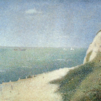 Beach At Bas Butin, Honfleur, 1886 C - Canvas Artwork | Georges Seurat