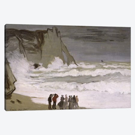 Rough Sea at Etretat, 1868-69  Canvas Print #BMN1713} by Claude Monet Canvas Art