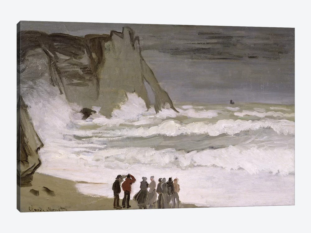 Rough Sea at Etretat, 1868-69  by Claude Monet 1-piece Canvas Art