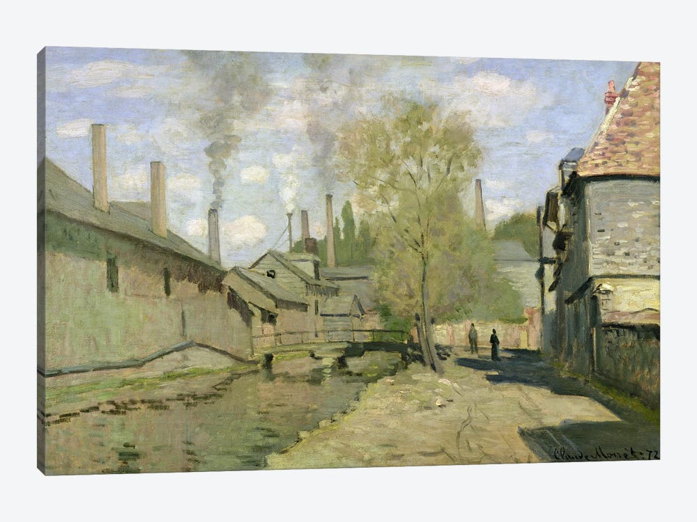 The Stream of Robec at Rouen, 1872  by Claude Monet 1-piece Canvas Art