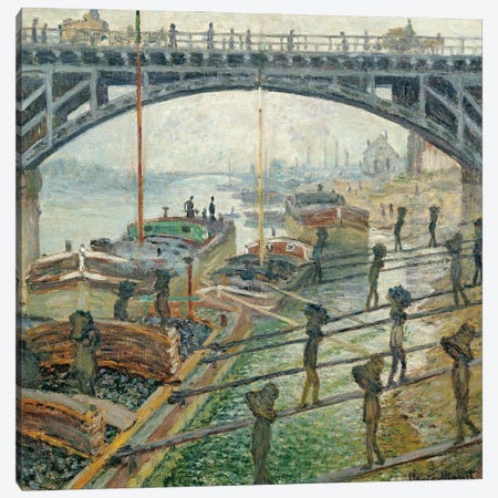 The Coal Workers, 1875  Canvas Print #BMN1716} by Claude Monet Canvas Print