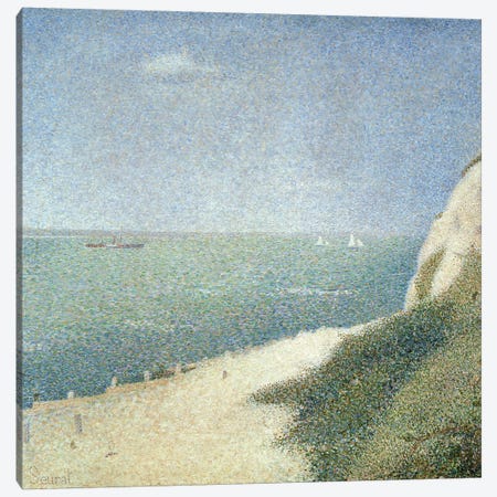 Beach at Bas Butin, Honfleur, 1886 Canvas Print #BMN171} by Georges Seurat Canvas Art