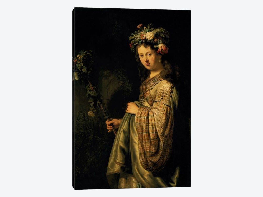 Saskia as Flora, 1634  by Rembrandt van Rijn 1-piece Art Print