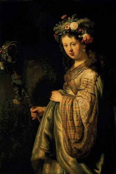 Rembrandt van Rijn: Saskia as Flora, 1634  by Rembrandt van Rijn