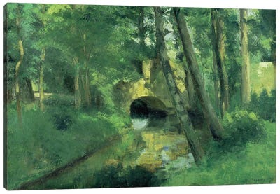 The Little Bridge, Pontoise, 1875 Canvas Art Print - Camille Pissarro