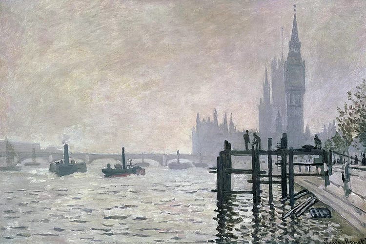 The Thames below Westminster, 1871  by Claude Monet wall art
