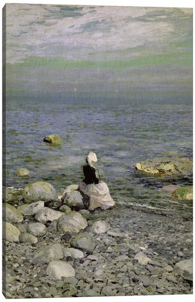 On the Shore of the Black Sea, 1890s  Canvas Art Print