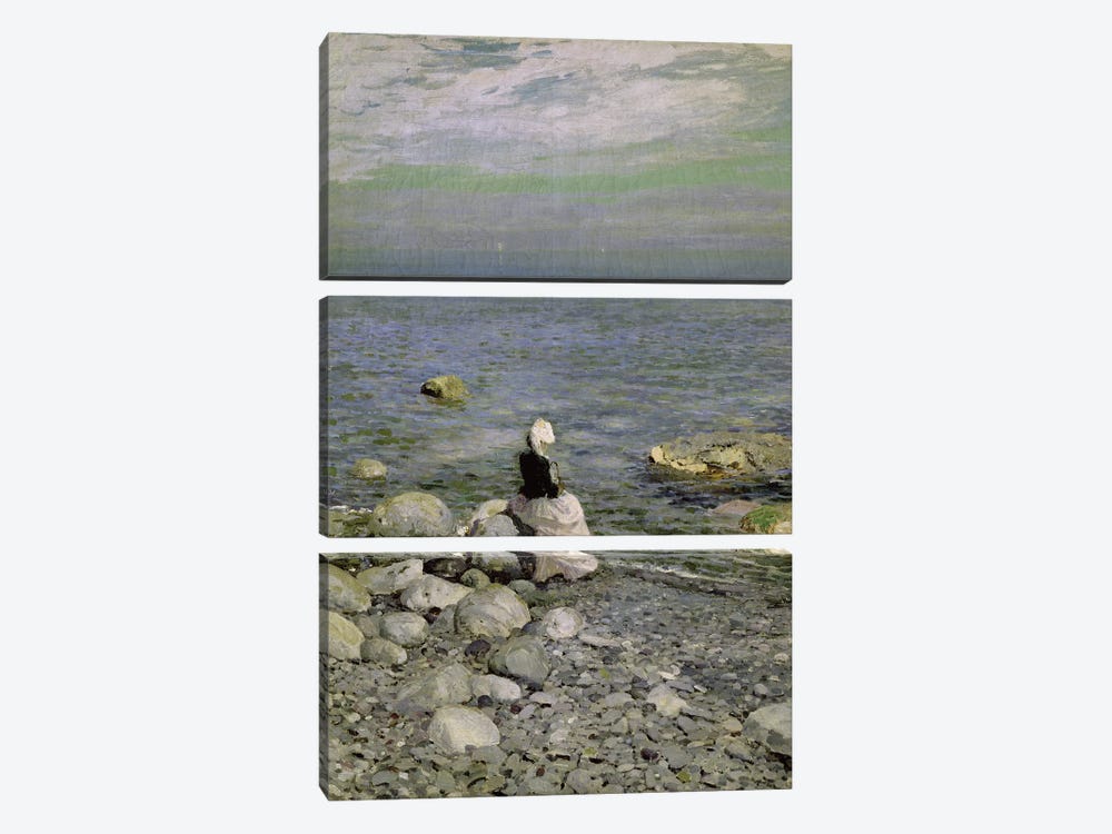 On the Shore of the Black Sea, 1890s  3-piece Canvas Wall Art