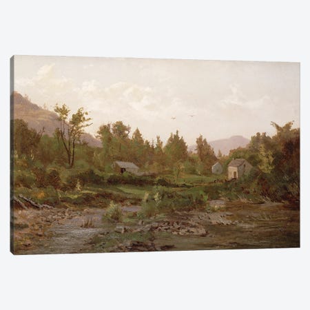 Landscape with Trees and Houses, 1890s  Canvas Print #BMN1766} by Thomas Worthington Whittredge Canvas Artwork