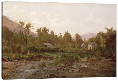 Landscape with Trees and Houses, 1890s  Canvas Art Print